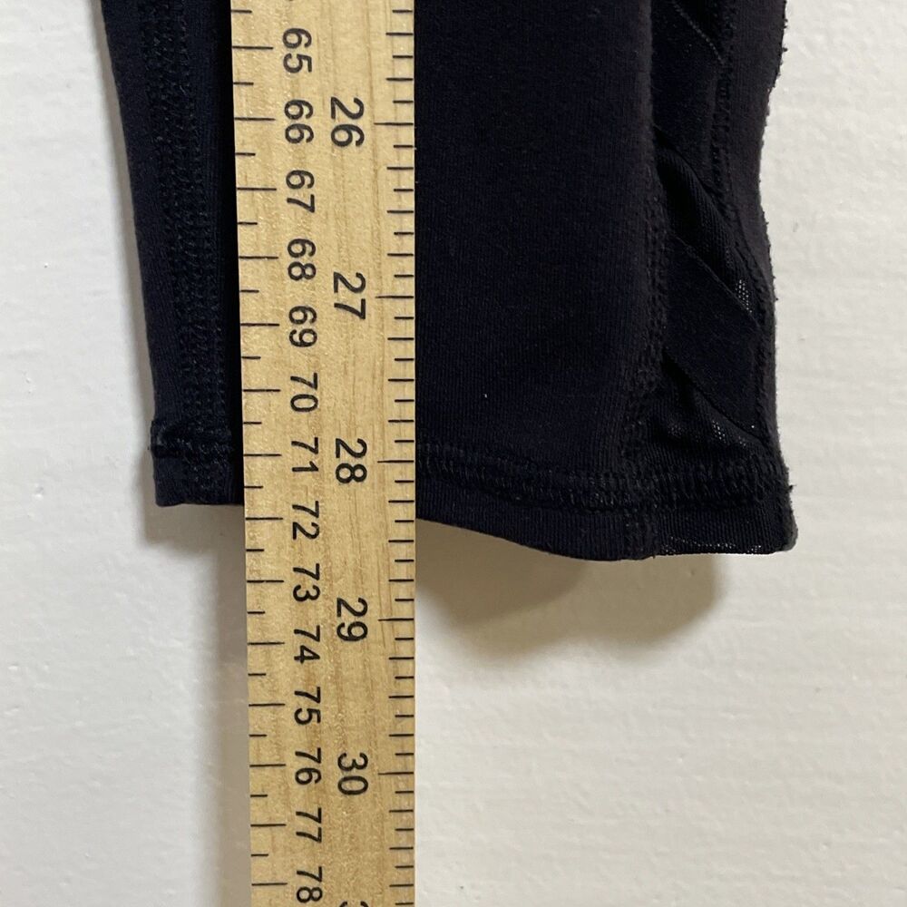 Alo Yoga Chevron Capri Semi Sheer Black Legging - Size Small - Picture 7 of 11